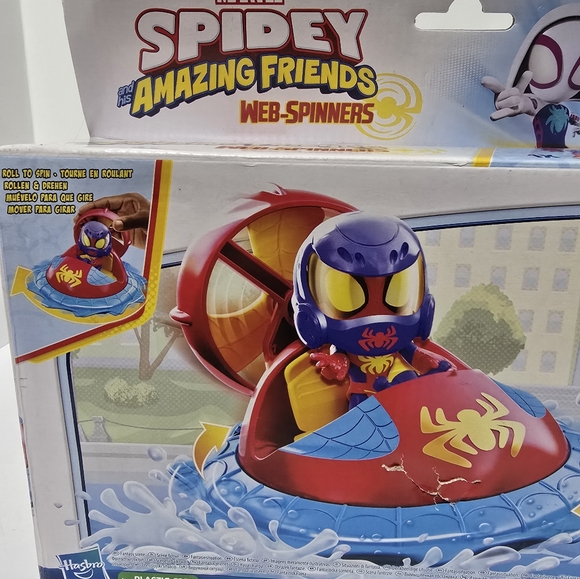 Marvel Spidey, His Amazing Friends Web Spinners Spidey with Hoover Spinner & Car - Picture 9 of 9